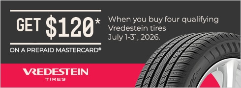 Get a $120 Vredestein Tires Prepaid Mastercard