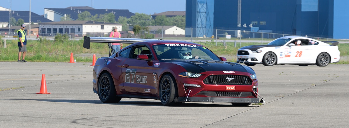 Autocross course and tire setup