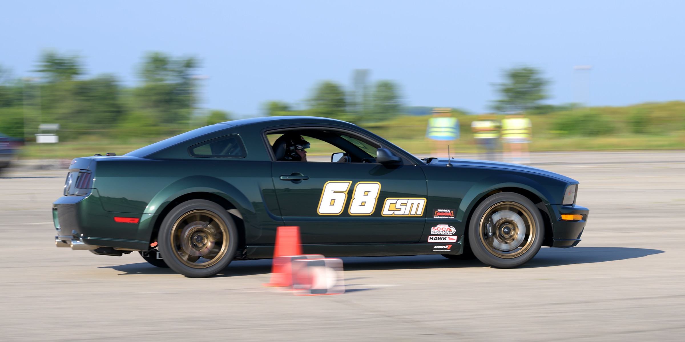 Entry-level autocross driving scene
