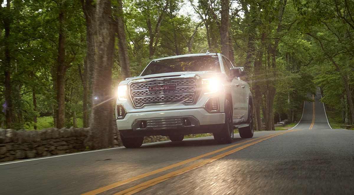 Truck or SUV driving on-road with all-terrain tires