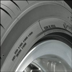 Tyre with rim flanges 