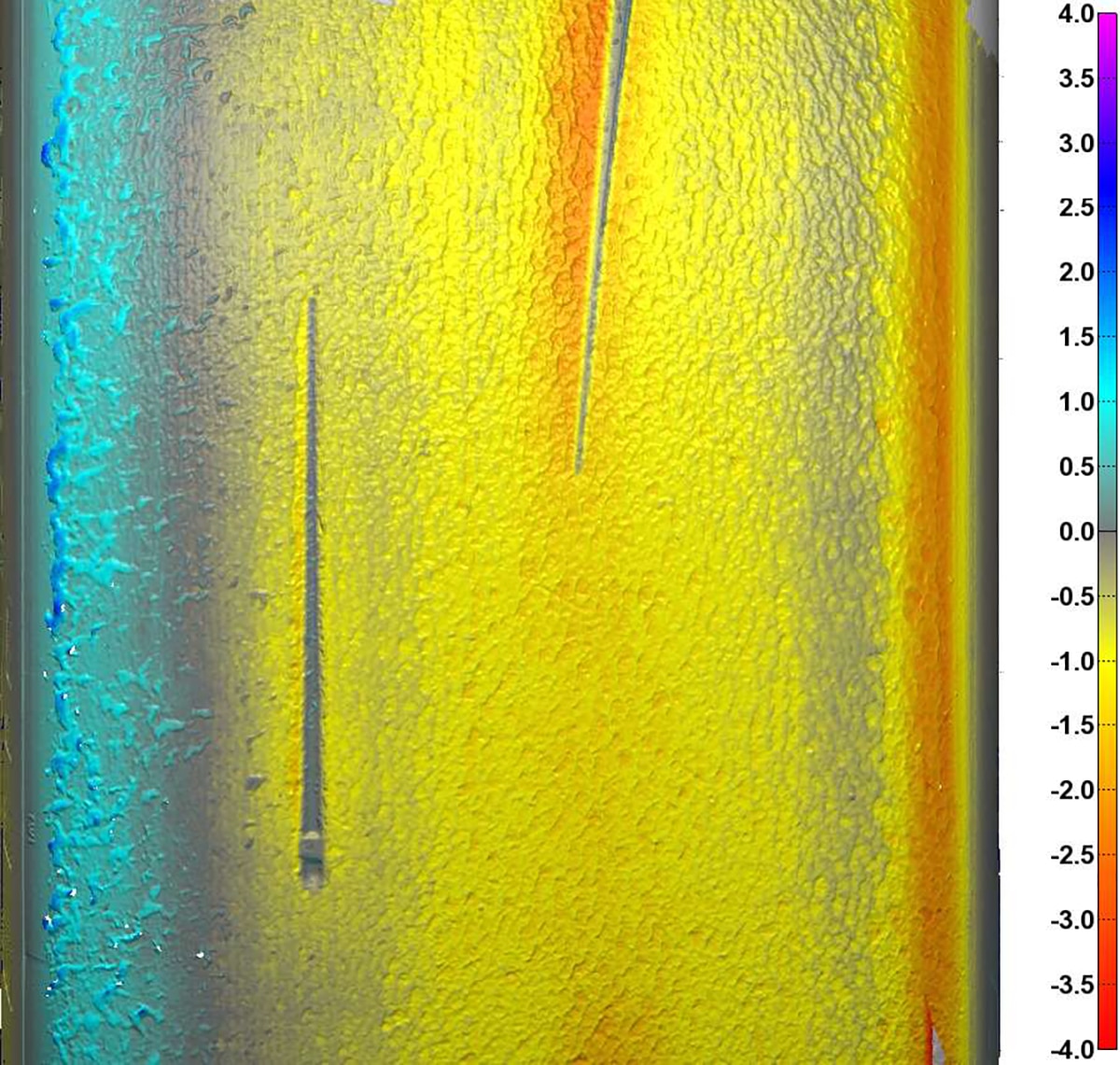 A close up heat scan of the Pirelli P Zero Trofeo Track wear