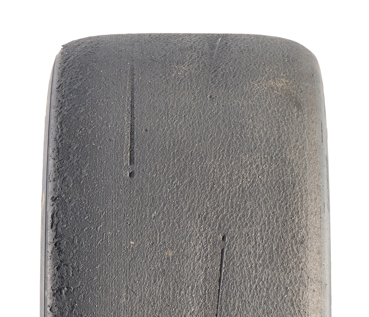 A close up images of the Pirelli P Zero Trofeo Track tread wear