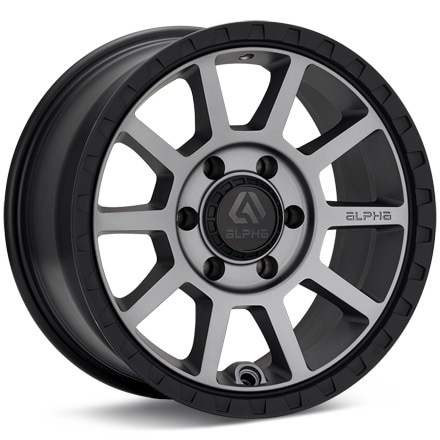 ALPHAequipt Foxtrot Light Grey W/Black Lip Wheels 15 In 15x7 +15 AF1570510015LG