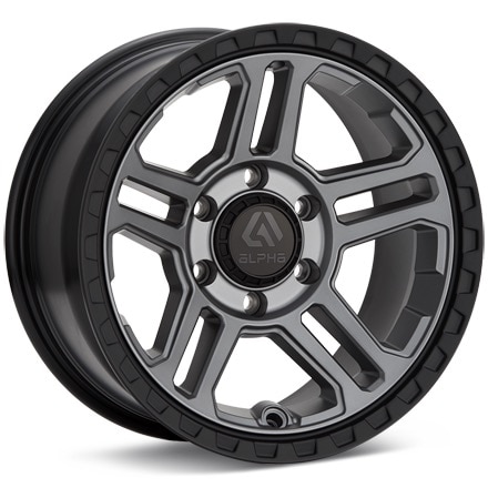 ALPHAequipt Grenade Light Grey W/Black Lip Wheels 17 In 17x7.5 +35 AG1775511435LGBL