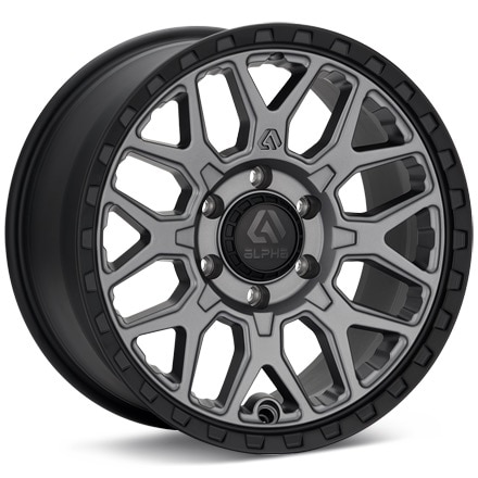 ALPHAequipt Halo Light Grey w/Black Lip Wheels 17 In 17x8.5 00 AH178561390LGBL