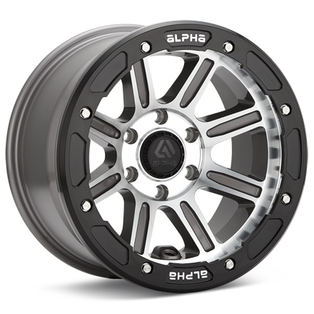 ALPHAequipt xCommander Grey Machined w/Black Ring Wheels 17 In 17x9 -20 XC1790512720MC