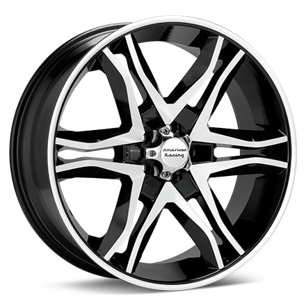 American Racing AR893 Mainline Machined W/Black Accent Wheels 20 In 20x8.5 35 AR89328512335