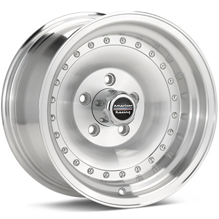 American Racing AR61 Outlaw I Silver Machined w/Clearcoat Wheels 14 In 14x7 0 AR614761
