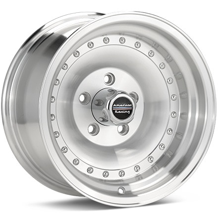 American Racing AR61 Outlaw I Silver Machined W/Clearcoat Wheels 15 In 15x10 -38 AR615173