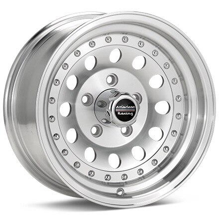 American Racing AR62 Outlaw II Silver Machined W/Clearcoat Wheels 15 In 15x7 -6 AR625785