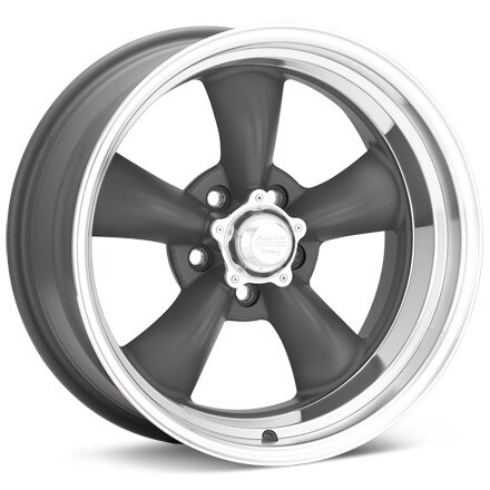 American Racing Authentic Hot Rod VN515 Torq Thrust II 1 PC Mag Grey W/Machined Lip Wheels 16 In 16x7 00 VN2156761US