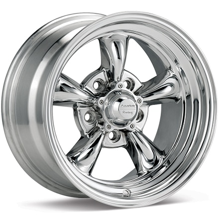 American Racing Authentic Hot Rod VN515 Torq Thrust II 1 PC Polished Wheels 15 In 15x6 -5 VN5155661