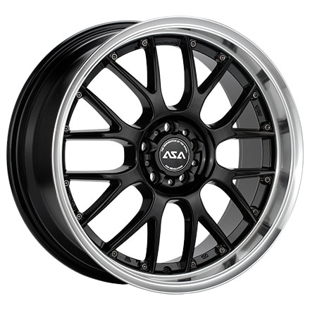ASA AR1 Black w/Mach Lip Wheels 18 In 18x8 45 AR18A1K