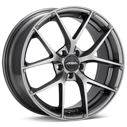 ASA GT14 Gloss Gunmetal Silver Painted Wheels 20 In 20x8.5 +40 GT142855GGMS