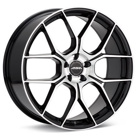 ASA GT15 Machined W/Black Accent Wheels 19 In 19x8.5 +45 GT159856BMF