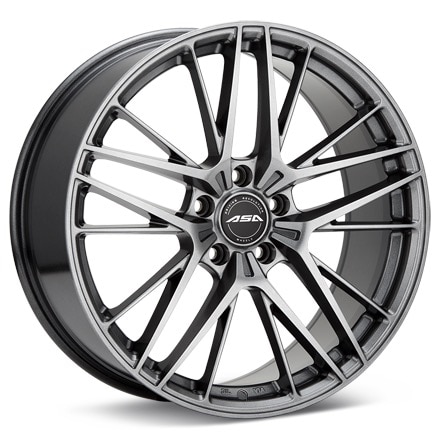 ASA GT16 Gloss Gunmetal Silver Wheels 18 In 18x8 +45 GT1688010GGMS