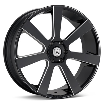 ASANTI Black Label ABL-15 Black w/Milled Accent Wheels 22 In 22x9 35 ABL15-22906235BM