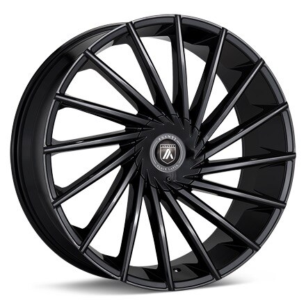 ASANTI Black Label ABL-18 Gloss Black Painted Wheels 22 In 22x9 30 ABL18-22906630GB