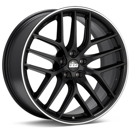 BBS CC-R Black w/Polished Stainless Lip Wheels 20 In 20x8.5 +42 X10020777
