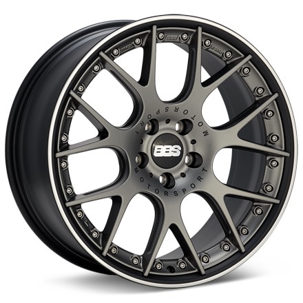 BBS CH-R II Matte Grey W/Pol Stainless Lip Wheels 21 In 21x11.5 +36 X0711045