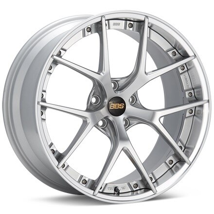 BBS RI-S Bright Sil w/Mach Lip Wheels 20 In 20x9 +25 X12356