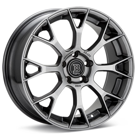 Bremmer Kraft BR19 Gloss Gunmetal Silver Painted Wheels 17 In 17x8 +28 BR1978013GGMS