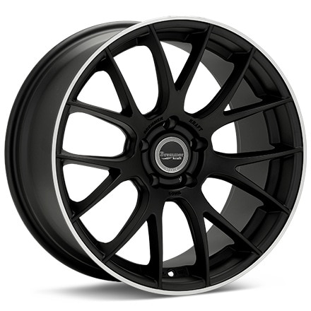 Bremmer Kraft BR09 Black w/Mach Lip Wheels 18 In 18x8 45 BR988545B4579BML