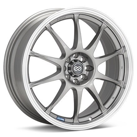 Enkei Performance J10 Silver w/Machined Lip Wheels 15 In 15x6.5 +38 409-565-01SP