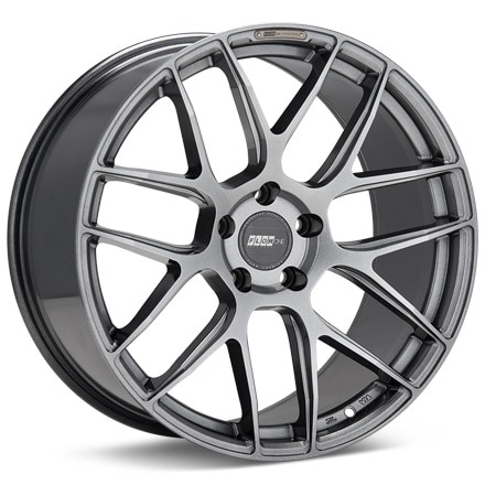 FLOW ONE Race Spec F2 Gloss Gunmetal Silver Wheels 18 In 18x8.5 +50 F288508GGMS