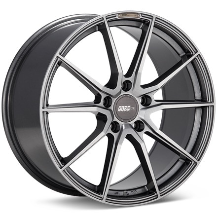 FLOW ONE Race Spec F4 Gloss Gunmetal Silver Wheels 19 In 19x10 38 F491004GGMS