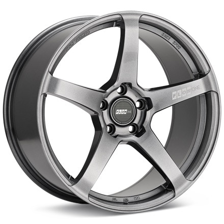 FLOW ONE Race Spec F5 Gloss Gunmetal Silver Wheels 18 In 18x9 +35 F589001GGMS