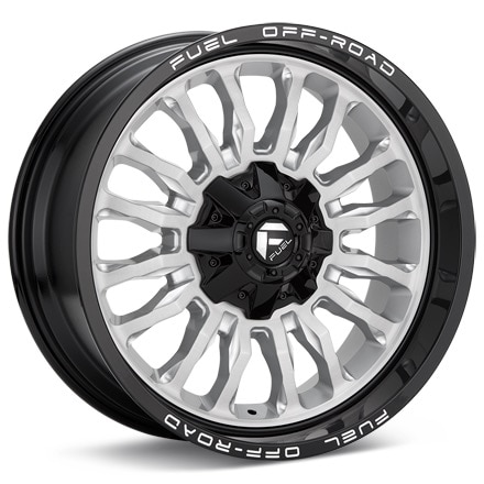 Fuel Off-Road Arc Brushed w/Gloss Black Lip Wheels 20 In 20x9 +01 D79820900550