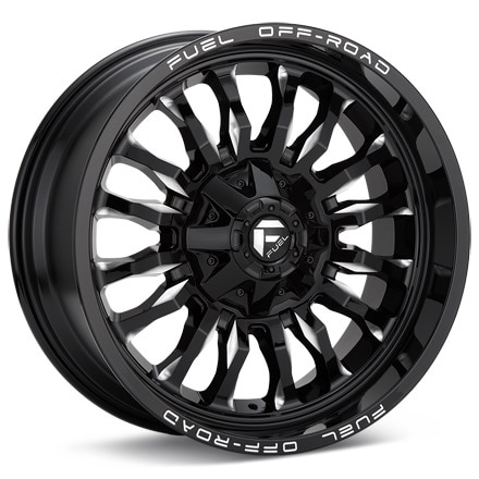 Fuel Off-Road Arc Gloss Black w/Milled Accent Wheels 20 In 20x9 +01 D79520908250