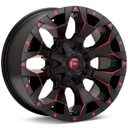 Fuel Off-Road Assault Black w/Red Accent Wheels 17 In 17x8.5 +14 D78717859452