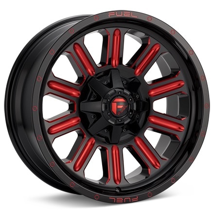 Fuel Off-Road Hardline Black w/Red Accent Wheels 15 In 15x8 -18 D62115808337