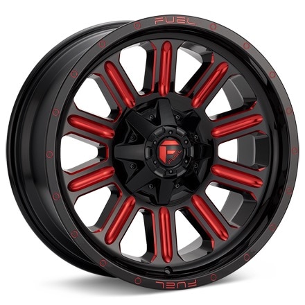 Fuel Off-Road Hardline Black W/Red Accent Wheels 15 In 15x8 -18 D62115808337