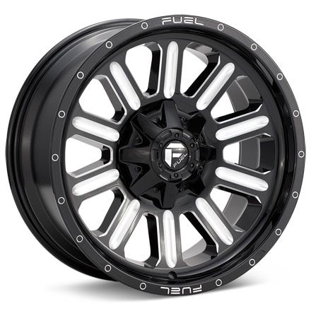 Fuel Off-Road Hardline Gloss Black w/Milled Accent Wheels 17 In 17x9 +01 D62017909850