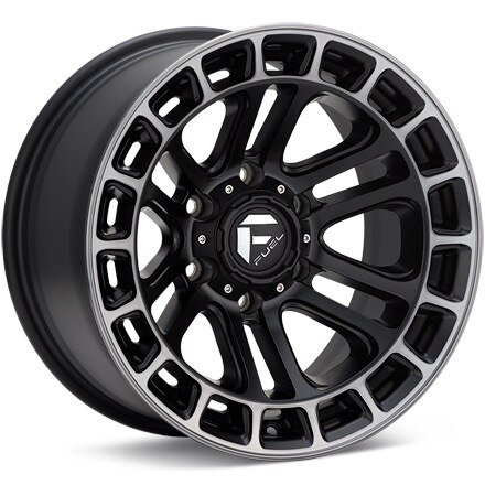 Fuel Off-Road Heater Black Machined w/Dark Tint Wheels 17 In 17x9 -12 D72017908445