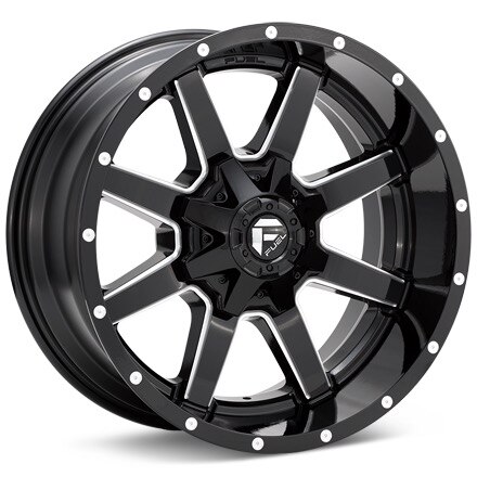 Fuel Off-Road Maverick Gloss Black W/Milled Accent Wheels 18 In 18x9 +01 D61018908250