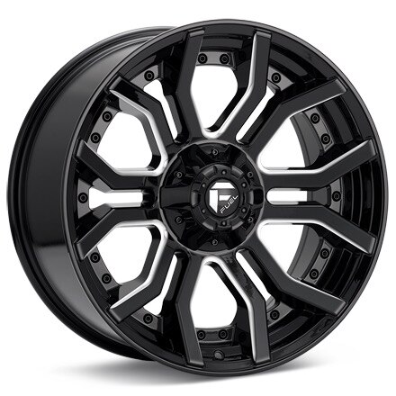 Fuel Off-Road Rage 6 Gloss Black w/Milled Accent Wheels 20 In 20x10 -18 D71120009847