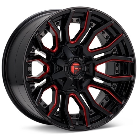 Fuel Off-Road Rage 8 Black w/Red Accent Wheels 20 In 20x10 -18 D71220008247