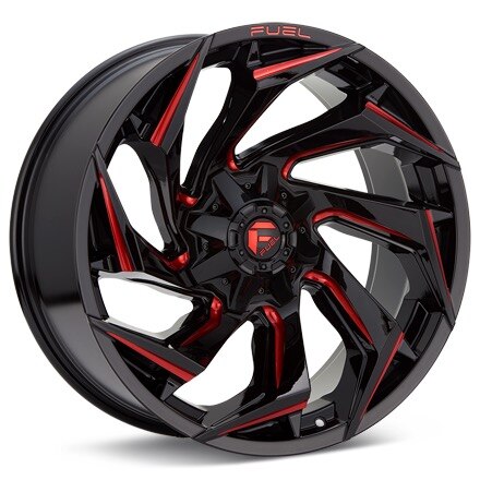Fuel Off-Road Reaction Gloss Black w/Red Accent Wheels 15 In 15x8 -18 D75515800437