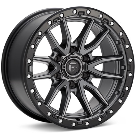 Fuel Off-Road Rebel 6 Anthracite W/Black Lip Wheels 17 In 17x9 +01 D68017908950