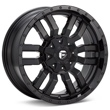 Fuel Off-Road Sledge Black w/Gloss Black Lip Wheels 18 In 18x8 +35 D59618805259