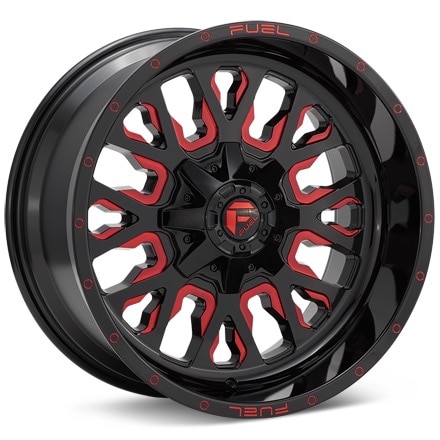 Fuel Off-Road Stroke Black w/Red Accent Wheels 17 In 17x9 -12 D61217902645