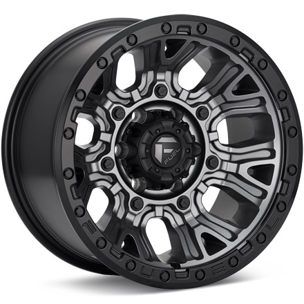 Fuel Off-Road Traction Matte Gunmetal w/Black Ring Wheels 17 In 17x9 -12 D82517908445