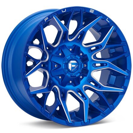 Fuel Off-Road Twitch Anodized Blue w/Milled Accent Wheels 20 In 20x10 -18 D77020008247