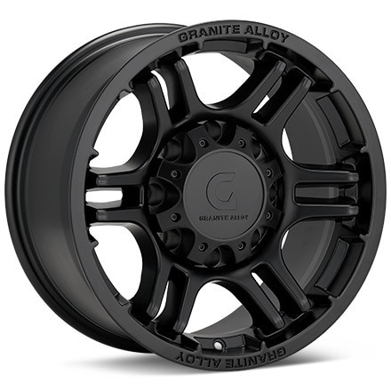 Granite Alloy GA640 8-Lug Black Painted Wheels 20 In 20x9 18 640-2982SBG+18