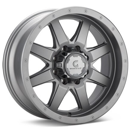 Granite Alloy GA643 8-Lug Anthracite Wheels 20 In 20x9 18 643-2987GG+18